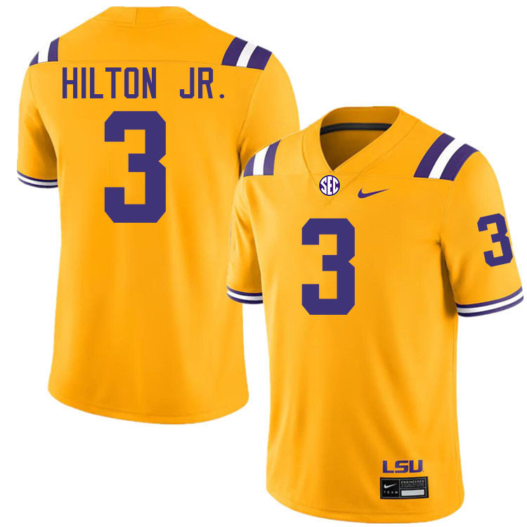 Chris Hilton Jr. LSU Tigers Jersey,Louisiana State University Tigers Football Jersey-Gold